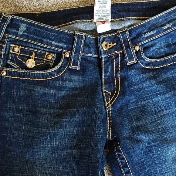 True Religion Jeans Med Lovest Disco Billy Blue Sz 29 - Picture 5 of 8